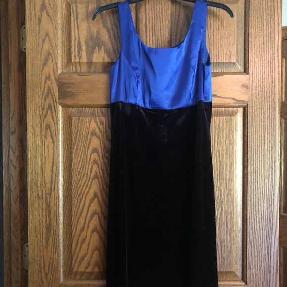 K Petite Collection Black Velvet and Purple SatinHoliday Dress w/Jacket -size 6P - Picture 3 of 9